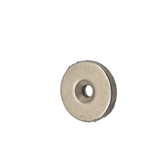  3/4" od x 1/8" thick magnet with countersunk hole for #8 screw Neodymium N35